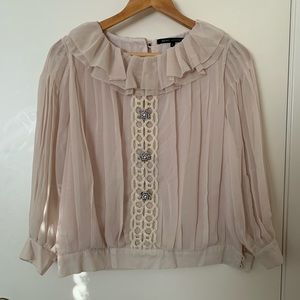 Marc Jacobs pleated beige blouse